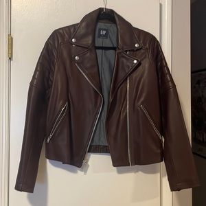 Gap leather moto jacket size S never worn, tags removed